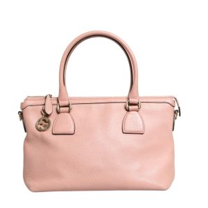 Pink Leather  Dollar Calfskin GG Charm Crossbody Bag