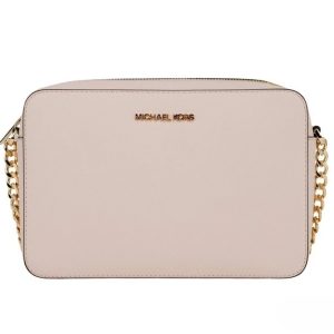 Michael Kors Adult Saffiano Leather East West Crossbody Handbag With 2 Slit Pockets