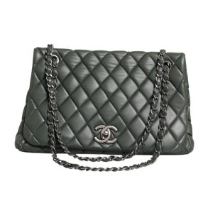 Quilted Lambskin Leather New Bubble Flap Bag