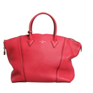 Griotte Taurillon Leather Soft Lockit MM Crossbody Bag