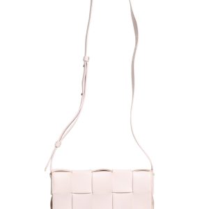 Pink Intrecciato Cassette Shoulder Bag