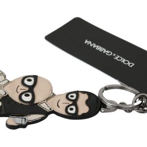 Leather Dominico Stefano #DGFAMILY Logo Badge Keychain