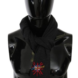 Gray #DGLovesLondon Wool Wrap Wool Scarf