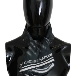 Blue Foulard Silk Women  Scarf