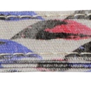 White Ring Branded Textile  Keychain