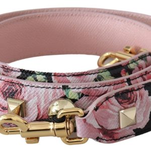 Pink Floral Gold Studs Bag Accessory Shoulder Strap