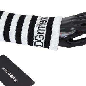 Black White Wool DGMillennials Wristband Wrap
