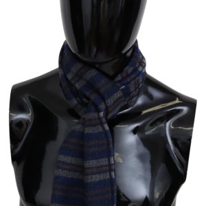 Multicolor Wool Striped Unisex Neck Wrap Shawl