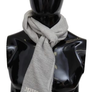 Beige 100% Wool Unisex Neck Wrap Scarf
