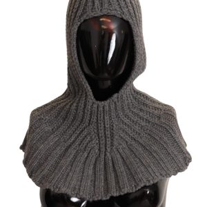 Gray 100% Cashmere Knitted Wrap One Size Scarf