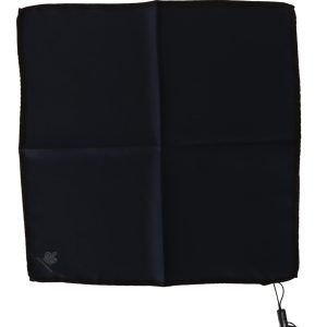Black Square Handkerchief 100% Silk Scarf