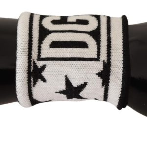 White Black Wool Logo #DGMILLENNIALS Wristband