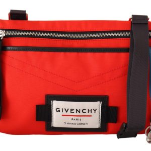 Red Polyamide Downtown Flat Crossbody Bag
