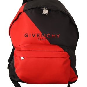 Red & Black Nylon Urban Backpack