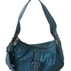 Shoulder Handbag Printed Purse Women Blue