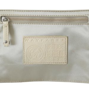 White Zippered Coin Holder Wallet