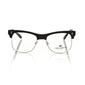 Black Metallic Men's Eyeglass Frame