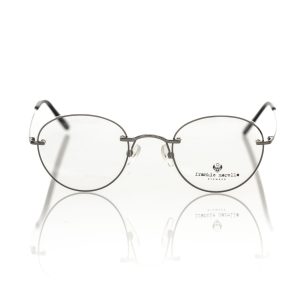 Gray Metallic Men's Eyeglass Frame