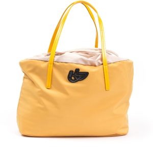 Yellow Polyester Women Shoulder Bag