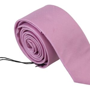 Pink Classic Men Necktie Accessory Silk Tie
