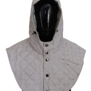 White Quilted Whole Head Wrap One Size Nylon Hat