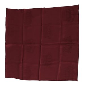 Maroon Silk Crown Square Wrap Handkerchief Scarf
