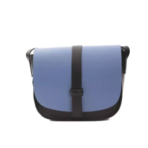 Blue Leather Women Crossbody Bag