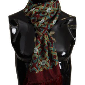 Multicolor DG Logo Shawl Warm Neck Wrap Fringe Scarf