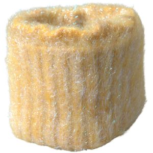 Yellow Polyester Mohair Fiber Neck Wrap Scarf