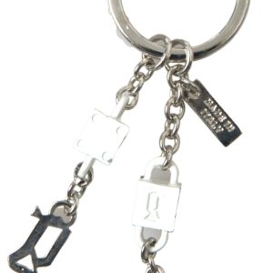 Silver Tone Metal DG Logo Engraved Keyring Keychain
