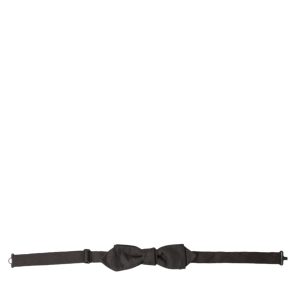 Brown Polyester Silk Adjustable Neck Men Papillon Bow Tie