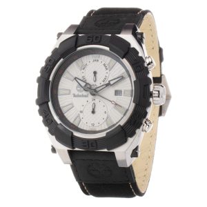 Black Leather Sport Watch