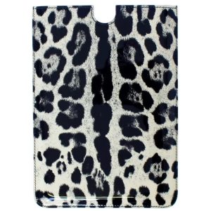 White Leopard Pattern Leather eBook Cover Tablet Case
