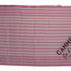Pink White Striped Cannes Wrap Shawl Scarf