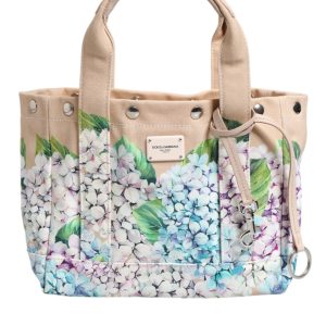 Multicolor Floral Canvas TANIA Top Handle Tote Bag