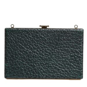 Black Leather Clutch Evening Crossbody Bag