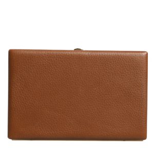 Brown Leather Clutch Evening Crossbody Bag