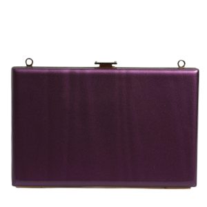 Purple Leather Clutch Evening Crossbody Bag