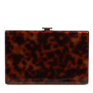 Brown Leather Clutch Evening Crossbody Bag