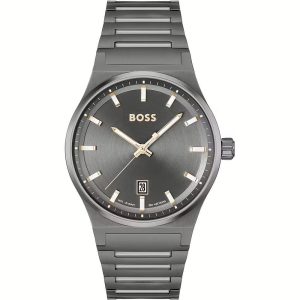 Gray Stainless Steel Dress Watch