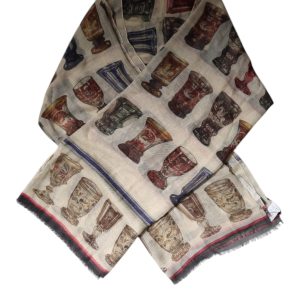 Multicolor Glass Cashmere Foulard Scarf