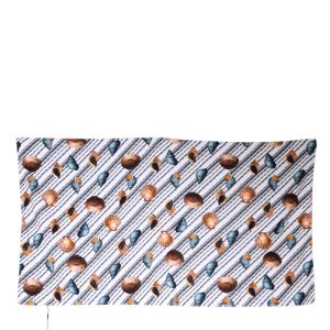 Multicolor Stripes Seashells Beach Towel