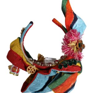 Multicolor Floral Crystal Embellished Diadem Headband
