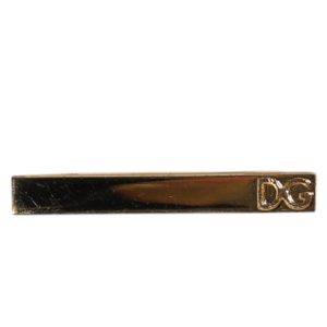 Gold Tone Brass Crystal Branded Accessory Tie Clip Bar