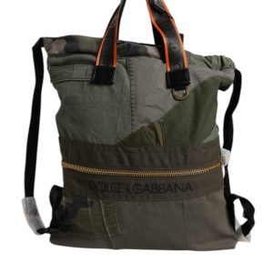 Military Green Patchwork Rucksack Backpack Bag