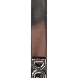 Silver Tone Brass Logo Branded Tie Clip Bar