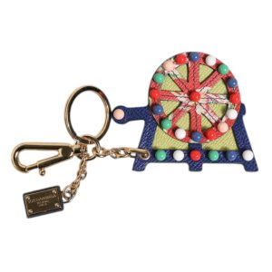 Multicolor Gold Tone Carretto Keychain Keyring
