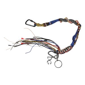 Multicolor Braided Rope Logo Bag Shoulder Strap