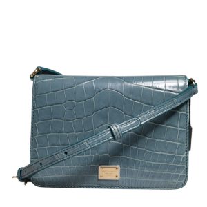 Green Exotic Leather DG Plaque Crossbody Mini Bag