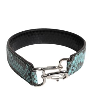 Black Blue Exotic Leather Bag Shoulder Strap